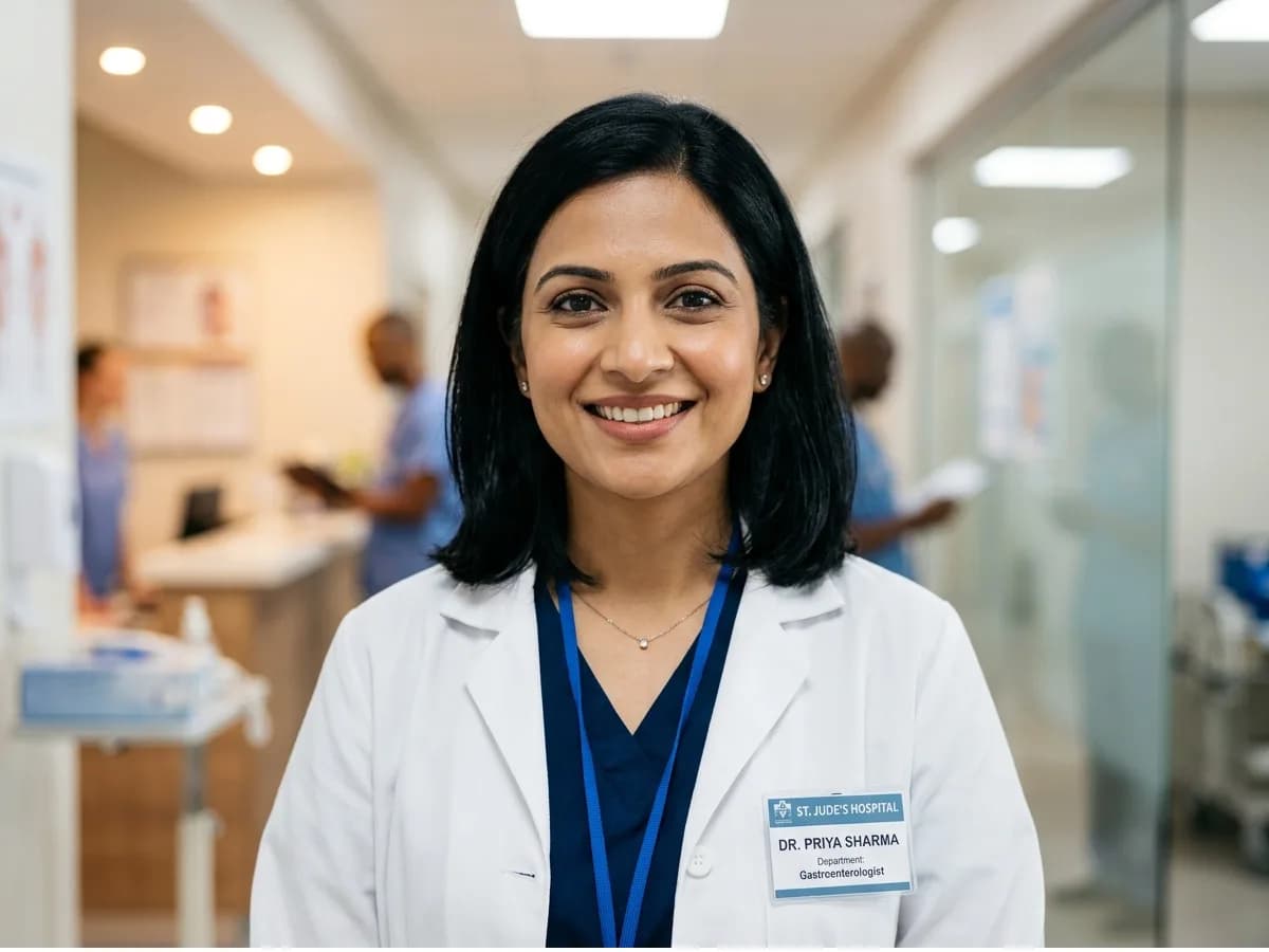 Dr. Priya Sharma, Gastroenterologist