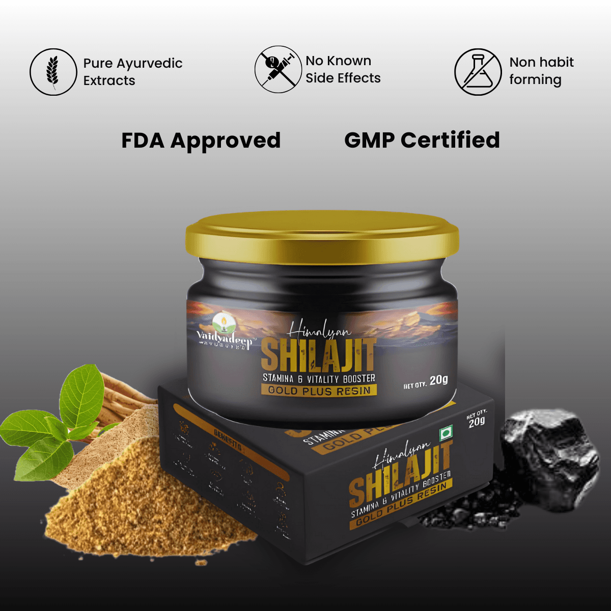 Himalayan Shilajit Gold Plus Resin thumbnail 5