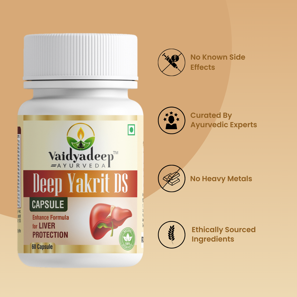 Vaidyadeep Deep Yakrit D.S. Capsule